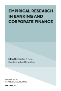 Cover image: Empirical Research in Banking and Corporate Finance 9781789733983