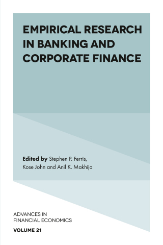Cover image: Empirical Research in Banking and Corporate Finance 9781789733983