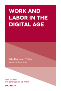 Cover image: Work and Labor in the Digital Age 9781789735864