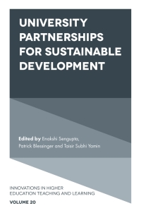 Cover image: University Partnerships for Sustainable Development 9781789736441