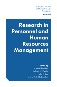 Imagen de portada: Research in Personnel and Human Resources Management 9781789738520