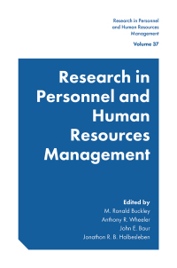 صورة الغلاف: Research in Personnel and Human Resources Management 9781789738520