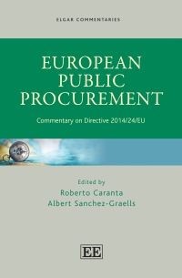 Imagen de portada: European Public Procurement 1st edition 9781789900675