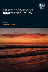 Titelbild: Research Handbook on Information Policy 1st edition 9781789903577