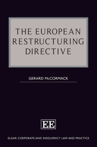Cover image: The European Restructuring Directive 1st edition 9781789908800
