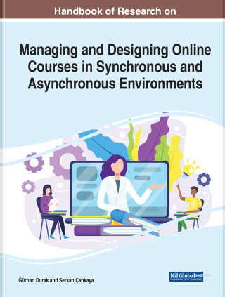 Omslagafbeelding: Handbook of Research on Managing and Designing Online Courses in Synchronous and Asynchronous Environments 9781799887010