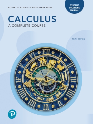Cover image: Adams, Student Solutions Manual for Calculus: A Complete Course 10th edition 9780135732533