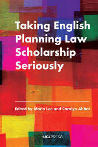 Immagine di copertina: Taking English Planning Law Scholarship Seriously 1st edition 9781800082908