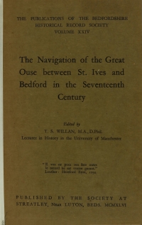 Cover image: The navigation of the Great Ouse between St Ives and Bedford in the seventeenth century