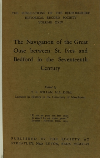 Imagen de portada: The navigation of the Great Ouse between St Ives and Bedford in the seventeenth century