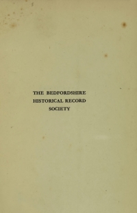 Cover image: The Publications of the Bedfordshire Historical Record Society volume XXV