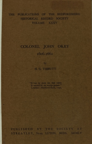 Cover image: Colonel John Okey 1606-1662