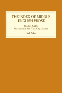 Cover image: The Index of Middle English Prose: Handlist XXIV 9781843846918