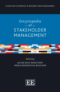 Cover image: Encyclopedia of Stakeholder Management 1st edition 9781800374232