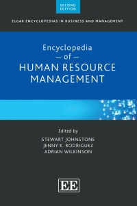 Cover image: Encyclopedia of Human Resource Management 2nd edition 9781800378834