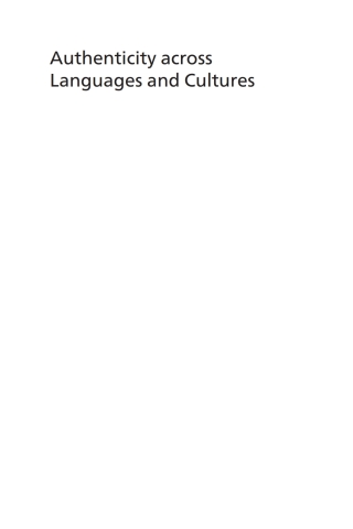 Imagen de portada: Authenticity across Languages and Cultures 9781800411036