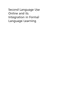 Cover image: Second Language Use Online and its Integration in Formal Language Learning 9781800413627