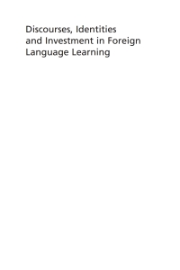 Imagen de portada: Discourses, Identities and Investment in Foreign Language Learning 9781800415645