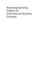 Cover image: Reconceptualizing English for International Business Contexts 9781800415997