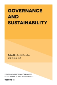 Cover image: Governance and Sustainability 9781800431522