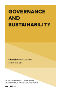 Cover image: Governance and Sustainability 1st edition 9781800431522