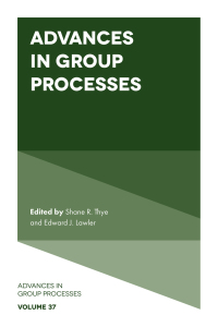 Cover image: Advances in Group Processes 1st edition 9781800432338