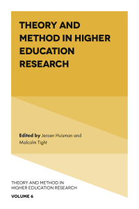 Imagen de portada: Theory and Method in Higher Education Research 1st edition 9781800433212