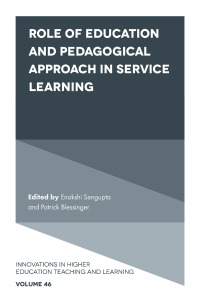 表紙画像: Role of Education and Pedagogical Approach in Service Learning 9781800711891