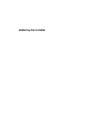 Imagen de portada: Mattering the Invisible 1st edition 9781800730663