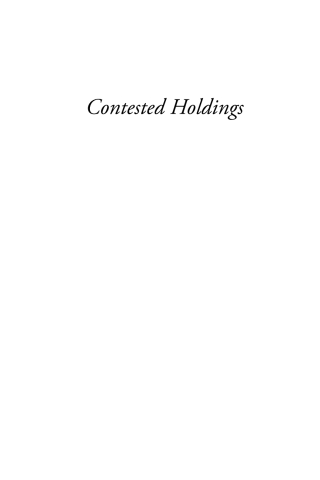 صورة الغلاف: Contested Holdings 1st edition 9781800734234