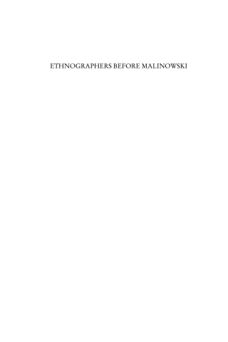 Imagen de portada: Ethnographers Before Malinowski 1st edition 9781800735316