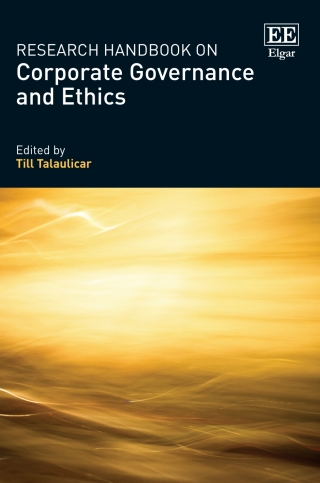 Cover image: Research Handbook on Corporate Governance and Ethics 1st edition 9781800880597