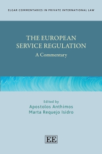 صورة الغلاف: The European Service Regulation 1st edition 9781800884014
