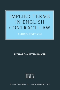 Cover image: Implied Terms in English Contract Law 2nd edition 9781800885172