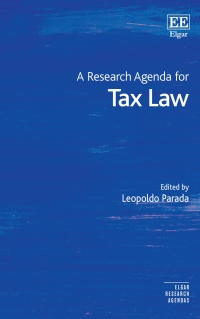 Cover image: A Research Agenda for Tax Law 1st edition 9781800885837