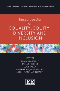 Cover image: Encyclopedia of Equality, Equity, Diversity and Inclusion 1st edition 9781800886360