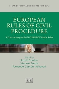 Cover image: European Rules of Civil Procedure 1st edition 9781800887831