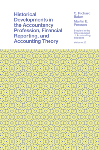 Cover image: Historical Developments in the Accountancy Profession, Financial Reporting, and Accounting Theory 9781801178051