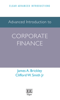 Cover image: Advanced Introduction to Corporate Finance 1st edition 9781802200997