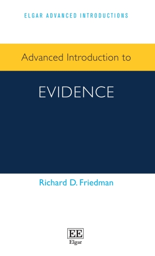 Imagen de portada: Advanced Introduction to Evidence 1st edition 9781802201802