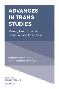 Cover image: Advances in Trans Studies 9781802620306