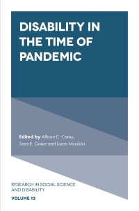 Titelbild: Disability in the Time of Pandemic 9781802621402