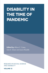 Cover image: Disability in the Time of Pandemic 9781802621402