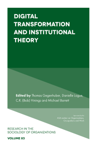 Cover image: Digital Transformation and Institutional Theory 9781802622225