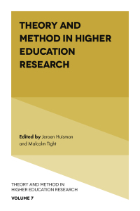 Cover image: Theory and Method in Higher Education Research 9781802624427