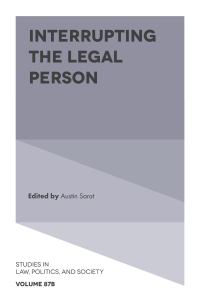 Cover image: Interrupting the Legal Person 9781802628685