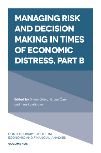 Cover image: Managing Risk and Decision Making in Times of Economic Distress 9781802629729