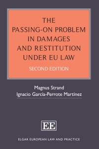 Cover image: The Passing-On Problem in Damages and Restitution under EU Law 2nd edition 9781803922478