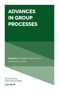 Imagen de portada: Advances in Group Processes 9781804551547