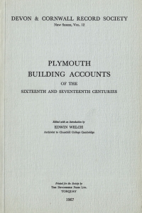 Omslagafbeelding: Plymouth Building Accounts of the 16th & 17th Centuries 9780901853141